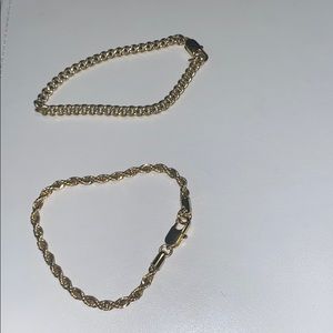 Gold bracelets